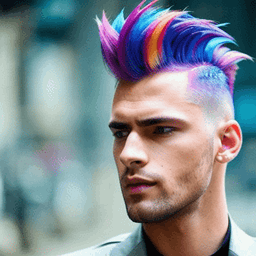 Mohawk Rainbow Hairstyle profile picture for men